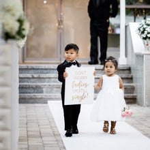 Load image into Gallery viewer, Wedding Ring Bearer Sign - Don&#39;t Worry Ladies I&#39;m Still Single