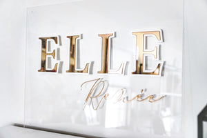 Modern Acrylic Name Sign - 18 x 24