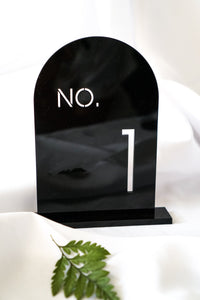 Chic Dome Table Numbers Wedding Sign Cutout